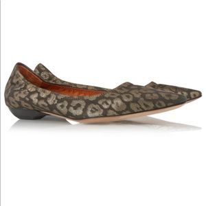 Lanvin leopard print flats